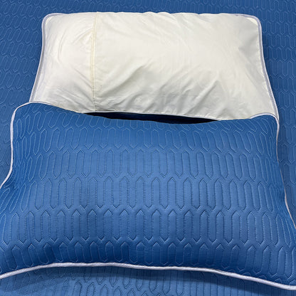 SHANGDIE  Three-piece home textile mat set  Latex ice silk pillowcase with foldable ice silk mat