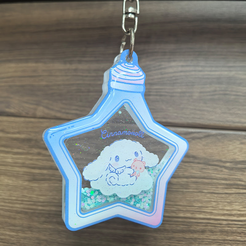 Luoyu Acrylic Keychain(Customised products, price ask customer service)  Cartoon creative key ring trinkets delicate cartoon
