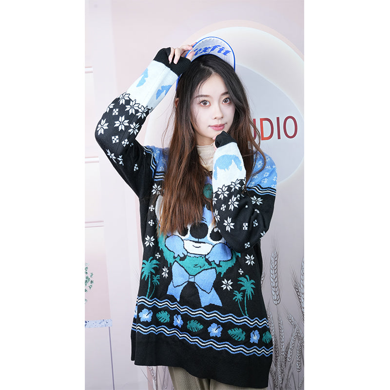 XITAI  knitted garment 09  Japanese tide loose sweater round neck spring and fall models sweater