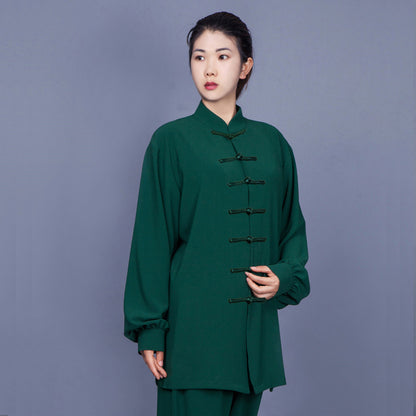 LUYIMEIDI  Stretch Cotton Tai Chi Uniform with One Button