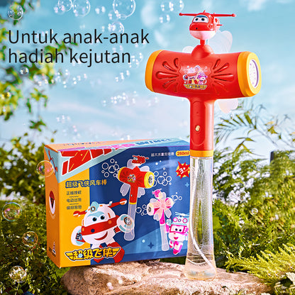 HUALONG  Super Flash licensed two-sided windmill bubble wand