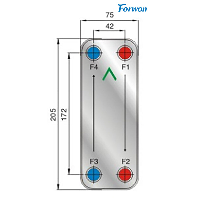 FENGHUANG  Brazed plate heat exchanger FHC014  Air conditioning air can cold and hot water unit   Economizer, evaporator, condenser