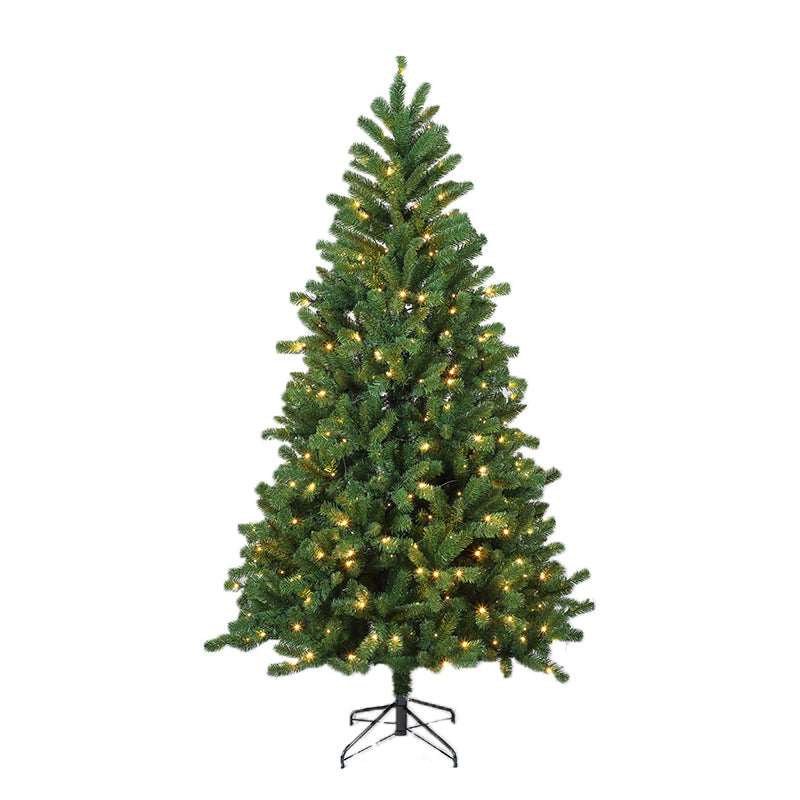 JiSheng 2.15M-1046 Green PVC Mixed Hooked Christmas Tree with 350L Warm White LED String Lights dia.124xH:215cm Starting from 3000PCS(Price please ask customer service)Decorations Simulation