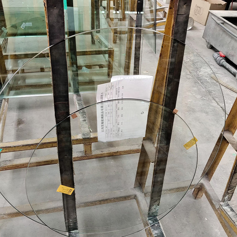 HaoXiang Furniture glass(Price please ask customer service)Minimalist Duplex Desktop coffee table