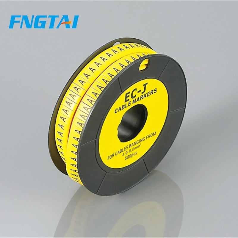 FENGTAI  Yellow Color Cable Code Sleeve Soft PVC Numbered Cable Marker