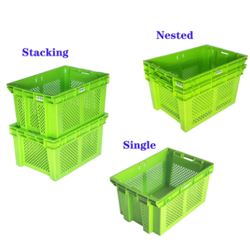 fushida Mesh rollover box（Starting batch 500） Thickened plastic basket turnover box fruit frame