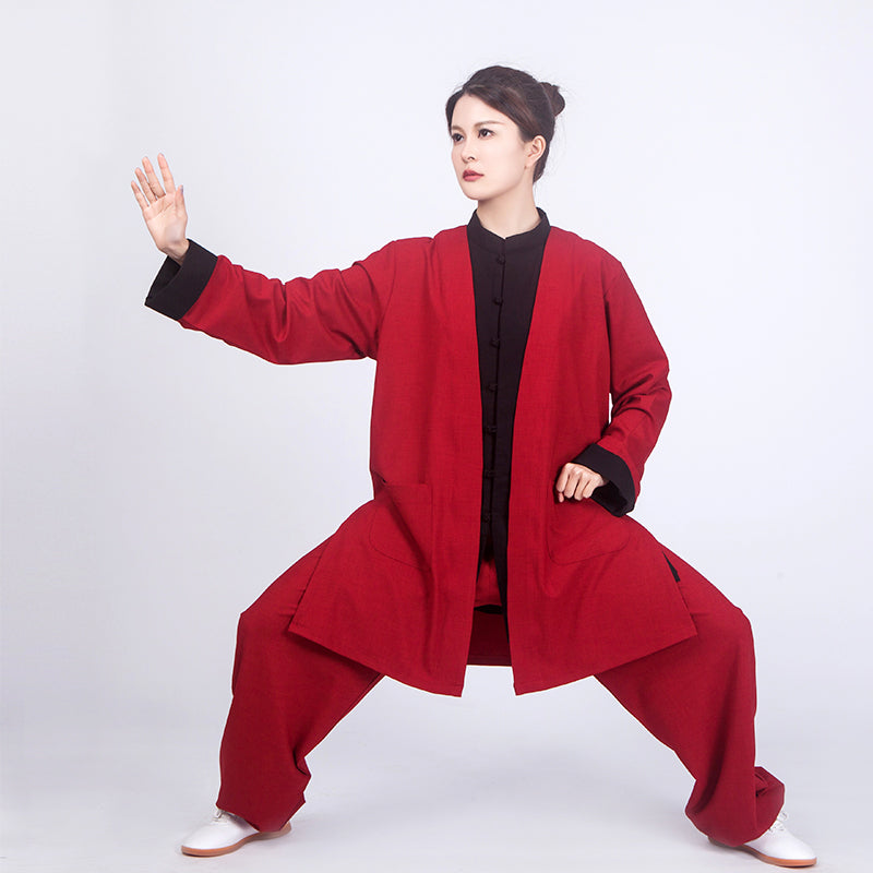 LUYIMEIDI  Three-color Hemp Tai Chi Uniform