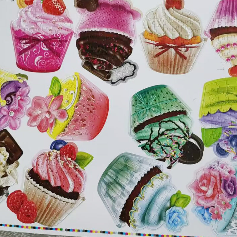 HAISHENG  Paper label cakes   Cake Toy Kindergarten Cognitive Food Teaching Aids