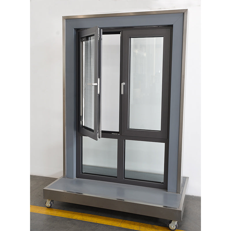 JIEJIE  65 series heat-insulated broken bridge, inner opening window with shading louvers   Steel fire-resistant windows, fire-resistant windows, thermal insulation engineering, safety windows