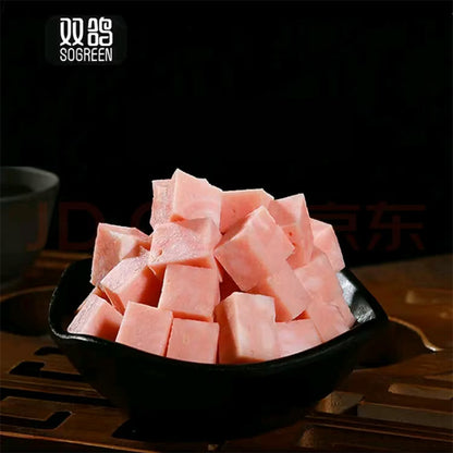 SOGREEN FOOD Double Pigeon Shijiazhuang loin meat sausage large meat block ham sausage Hebei old sausage instant sausage cooked food Pure Pork 0No additive sausage