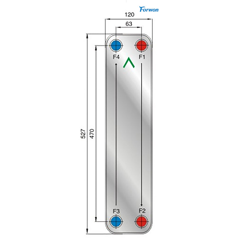 FENGHUANG  Brazed plate heat exchanger FHC060  Fluorine water exchanger stainless steel brazed plate cooler  Economizer, evaporator, condenser