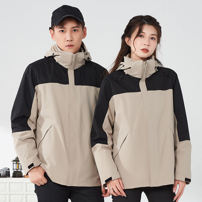 ZHENGNENGLIANG  Outdoor casual jacket 2208 Customized waterproof assault suit for couples, outdoor windproof jacket, outdoor detachable windproof jacket