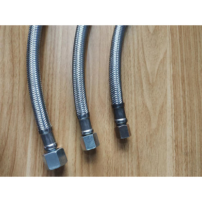 Shengjin Mute oil free air compressor inlet and outlet gas metal high pressure hose Thread 19mm, that is, 3/4*16 tooth joint/pipe diameter Φ15mm or 20mm(Price please ask customer service)