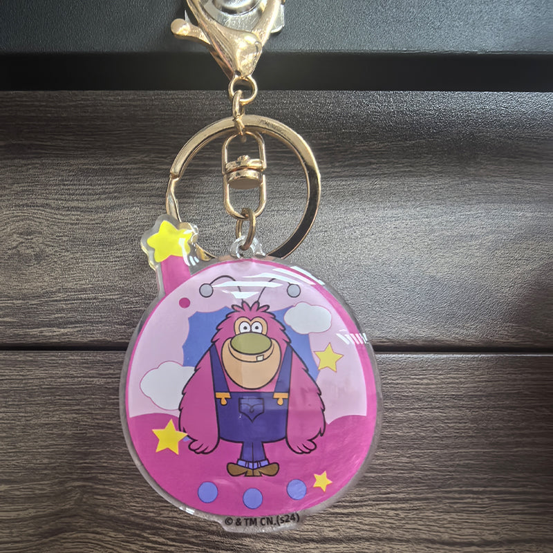 Luoyu Acrylic Keychain(Customised products, price ask customer service)  Cartoon creative key ring trinkets delicate cartoon