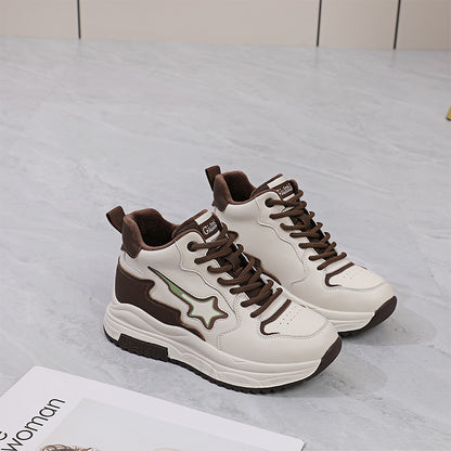 YABEILE  2322# Forrest Gump shoes  Inner raised women's shoes with sloping heels, thick soles, and inner raised women's shoes