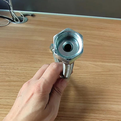 Shengjin Mute oil free air compressor inlet and outlet gas metal high pressure hose M14*1.5 connector/pipe diameter Φ12mm, M16*1.5 connector   (Price please ask customer service)