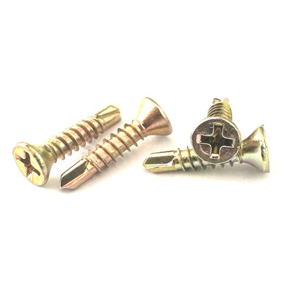 Juji Countersunk head drill screw 3.9*12(Price please ask customer service) Color zinc-aluminum profile screw flat head drilling tail