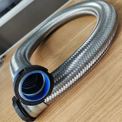 Shengjin Explosion-proof hose 304 stainless steel metal connection sheath CNC machine cable threading pipe The inner hole diameter Φ38mm/40mm, the outer thread diameter Φ47mm, can be customized(Price please ask customer service)