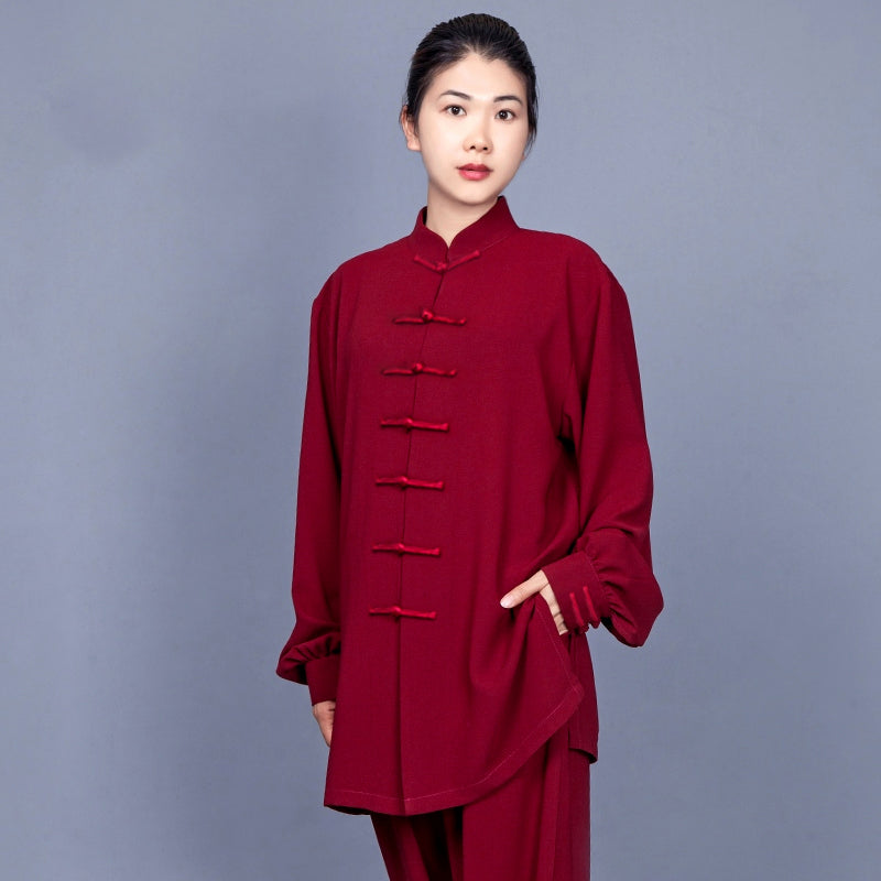 LUYIMEIDI  Stretch Cotton Tai Chi Uniform with One Button