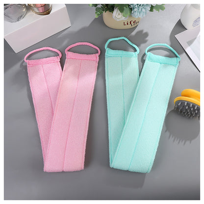 SHALI  Scrubbing without asking for sponge long strip back pulling towel lazy bath towel lanyard model sauna towel to remove dead skin does not hurt the skin.