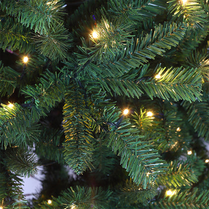 JiSheng 2.15M-1046 Green PVC Mixed Hooked Christmas Tree with 350L Warm White LED String Lights dia.124xH:215cm Starting from 3000PCS(Price please ask customer service)Decorations Simulation