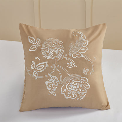 Smartex 8pc Luxury Floral Polyester Jacquard Bedding Set – Comforter Set With Cushions – Champagne?Gold(Price please ask customer service)No fading or pilling Teenage champagne color