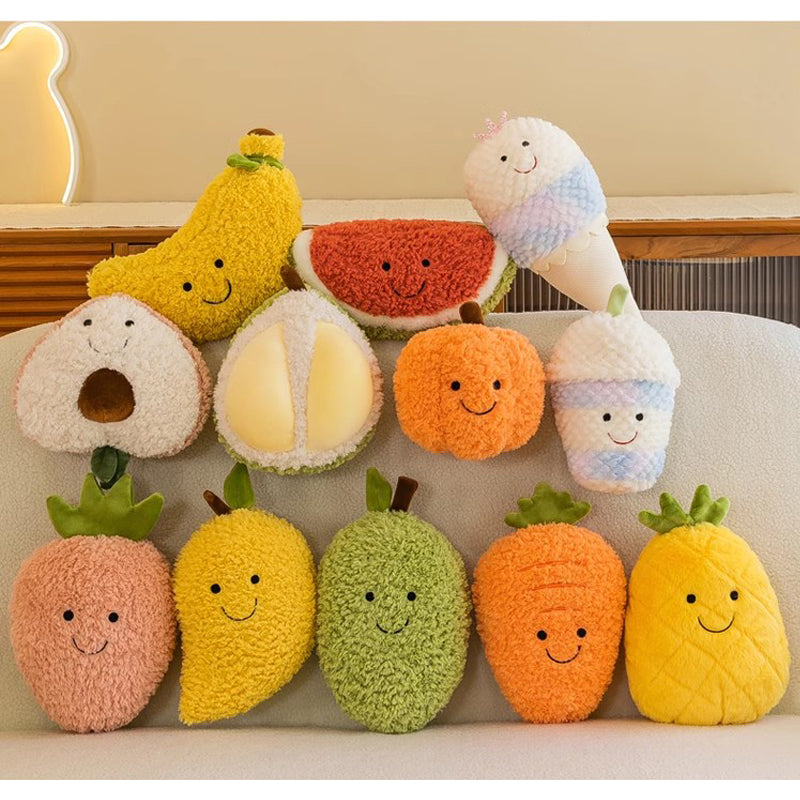 Xuqian Fruit plush toy simulation durian cute doll small figure Size 35 cm  Doll Children's Day gift fun doll