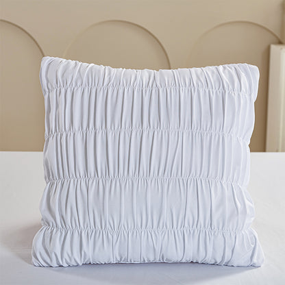 Smartex 5pc Modern Textured Stripe Poly Gauze Bedding Set – Comforter Set with Cushions – Heathered Gray(Price please ask customer service)Cozy Dormitory Pension