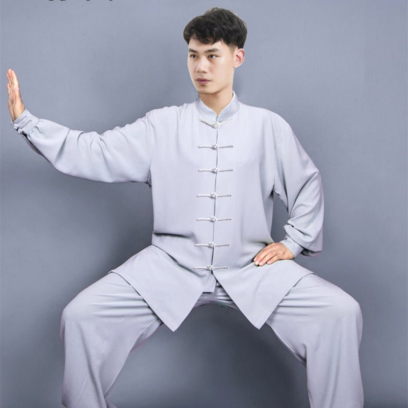 LUYIMEIDI  Stretch Cotton Tai Chi Uniform with One Button