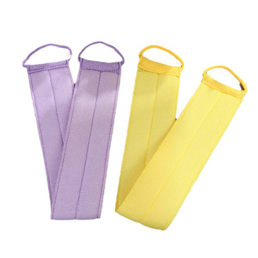 SHALI  Scrubbing without asking for sponge long strip back pulling towel lazy bath towel lanyard model sauna towel to remove dead skin does not hurt the skin.