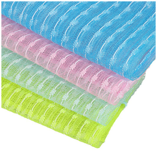 SHALI  Bath scrubbers long jacquard pull back towel bath towel nylon long sauna bath towel mud scrubbing ash household use