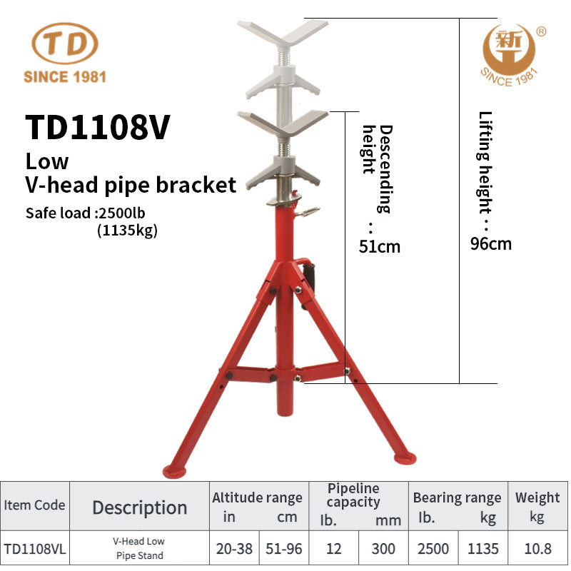 ZHONGTIANDA  TD1108V V-Head Tube Holder