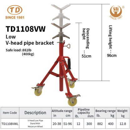 ZHONGTIANDA  TD1108V V-Head Tube Holder