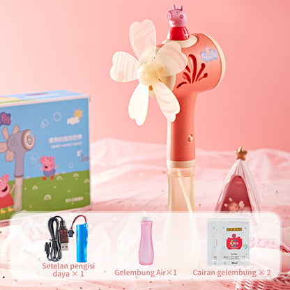 HUALONG  Peppa Pig Five-hole windmill bubble machine